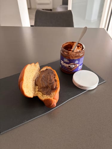 Customer photo review of Crema proteica gusto nocciola e cacao