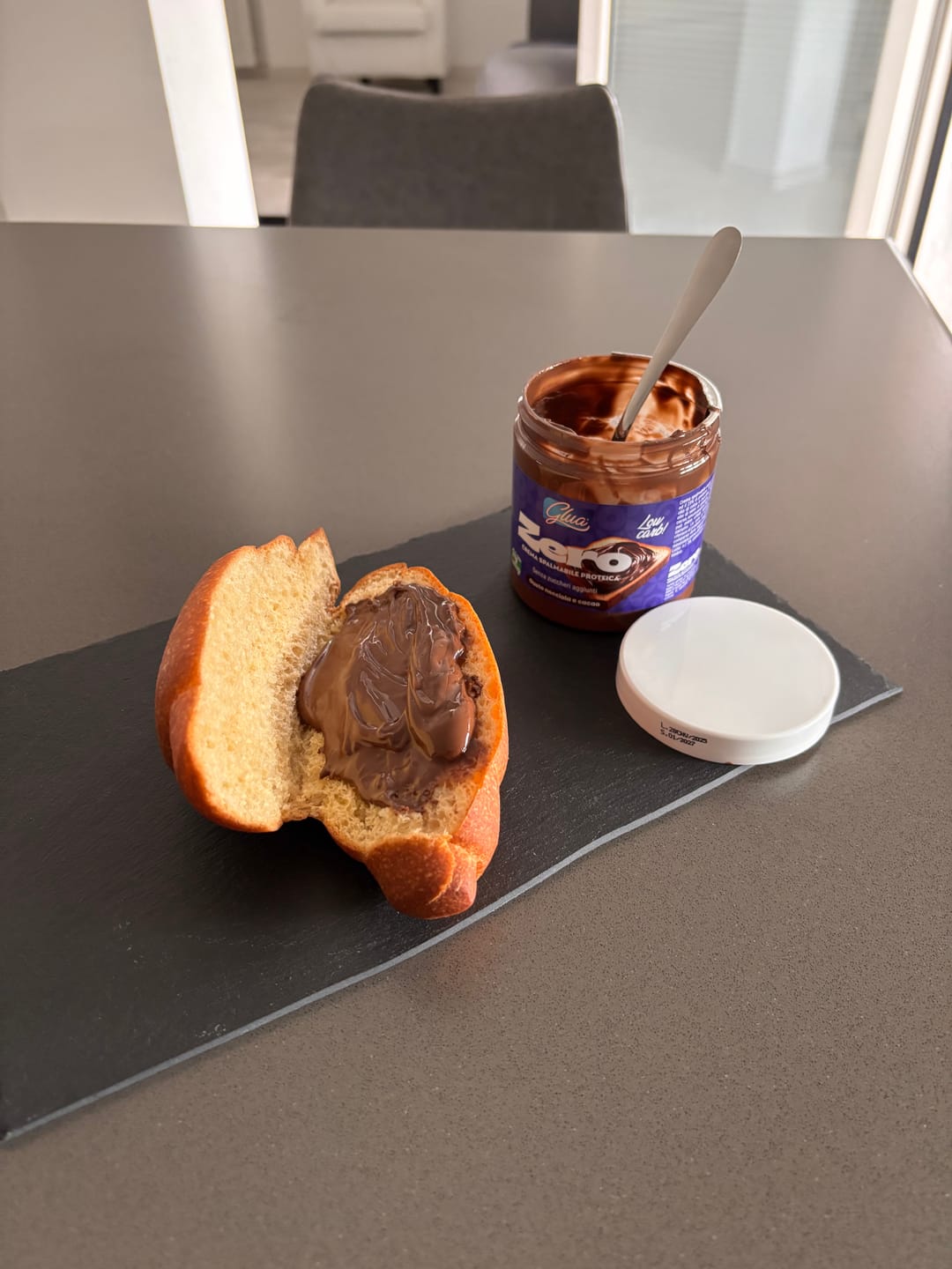 Customer photo review of Crema proteica gusto nocciola e cacao