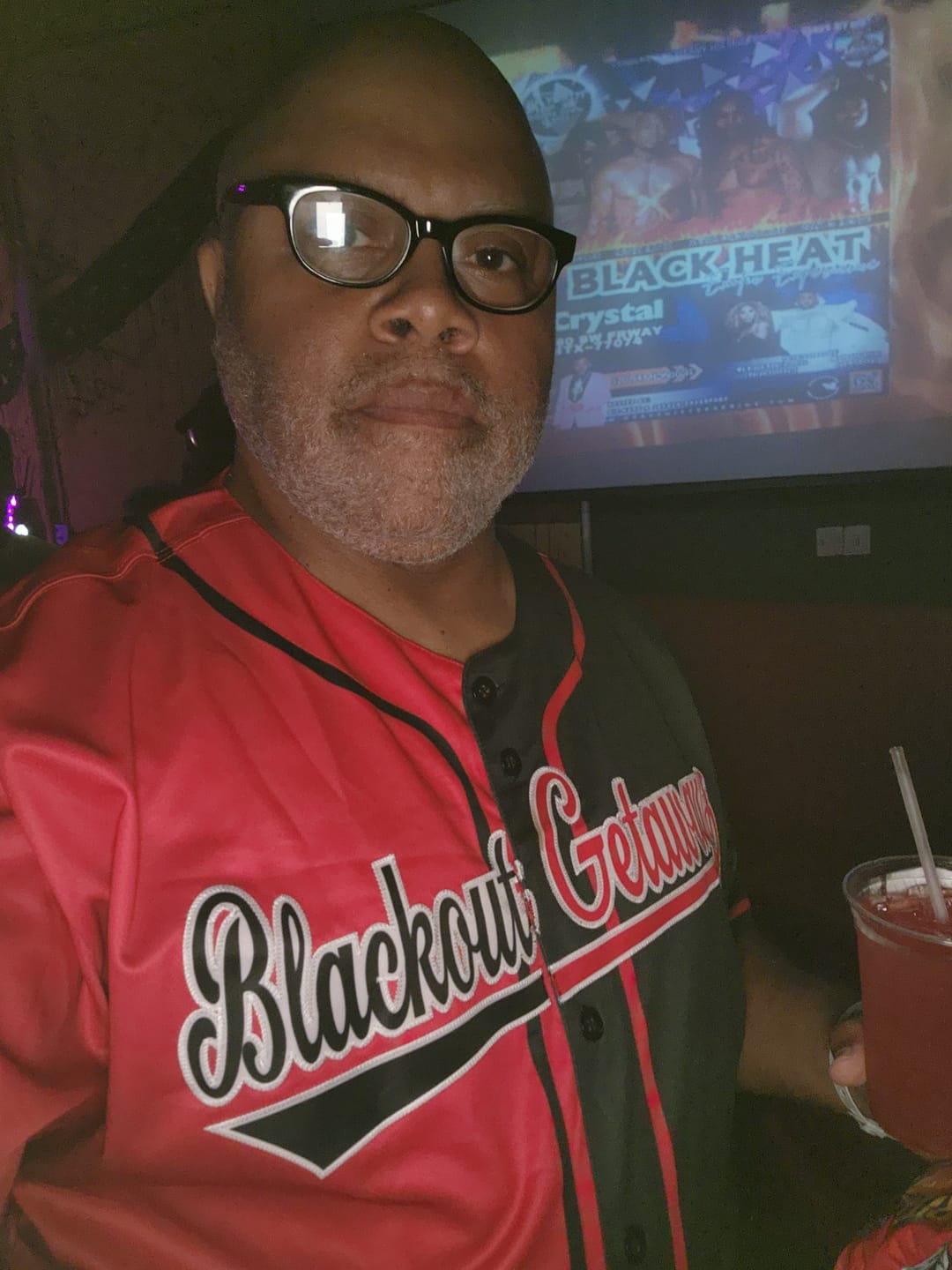 Customer photo review of Custom Black Red-White Hook Split Fashion Authentic Baseball Jersey
