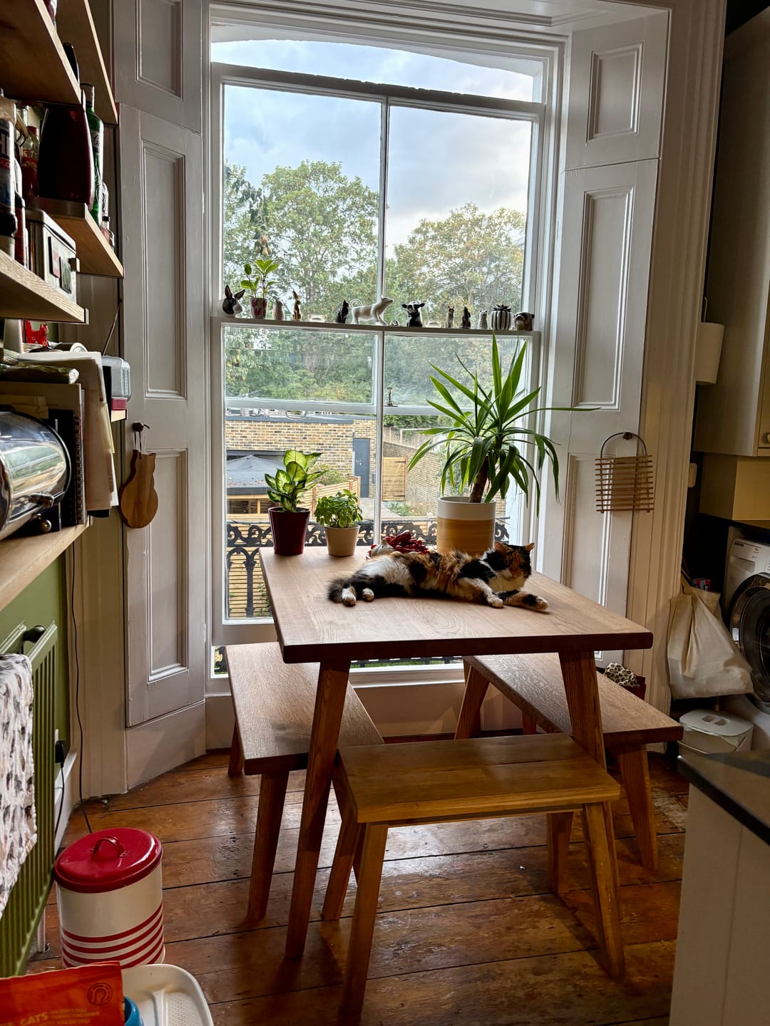 Customer photo review of Solid Oak Dining Table and Benches
