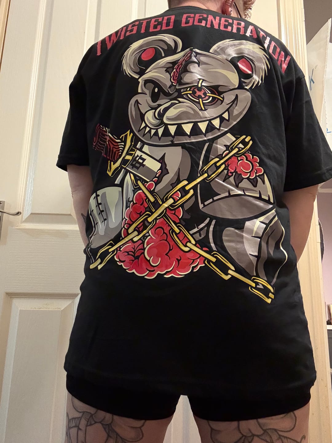 Customer photo review of Psycho Teddy Oversized T-shirt
