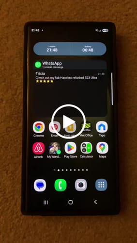 Customer video review of Samsung Galaxy S23 Ultra 5G Refurbished SIM Free
