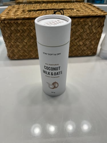 Customer photo review of Talc-Free Coconut Milk & Oats Body Powder
