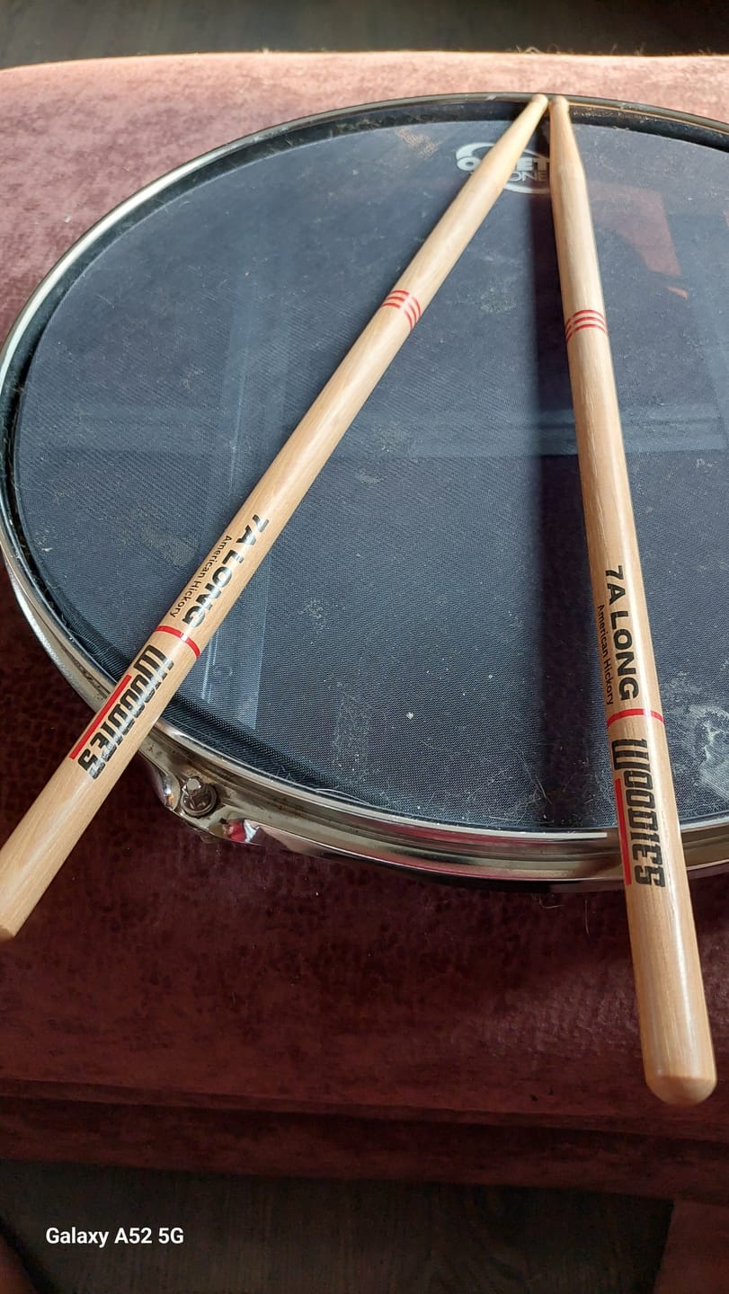 Customer photo review of American Hickory 7A Long Drumsticks