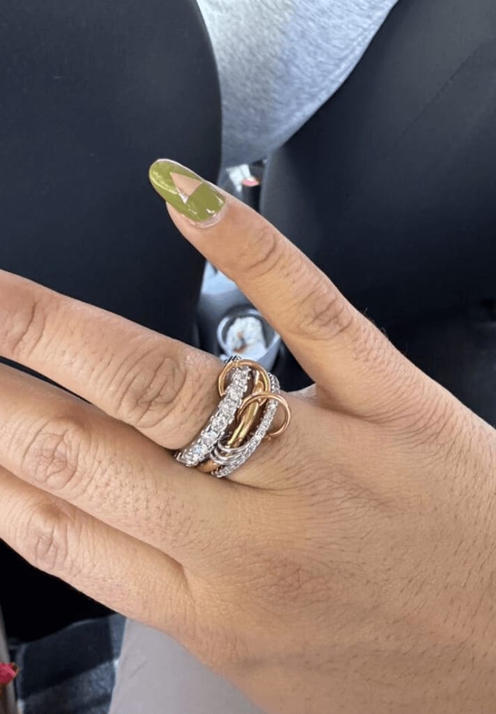 Customer photo review of Lumi Zirconia Sparkle Stacked Ring