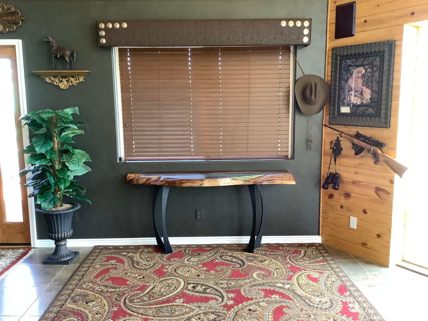 Customer photo review of Console Table Legs 211 Cleo 28H Unique Design