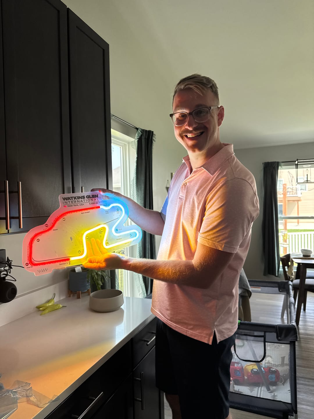 Customer photo review of Watkins Glen International Neon Race Track