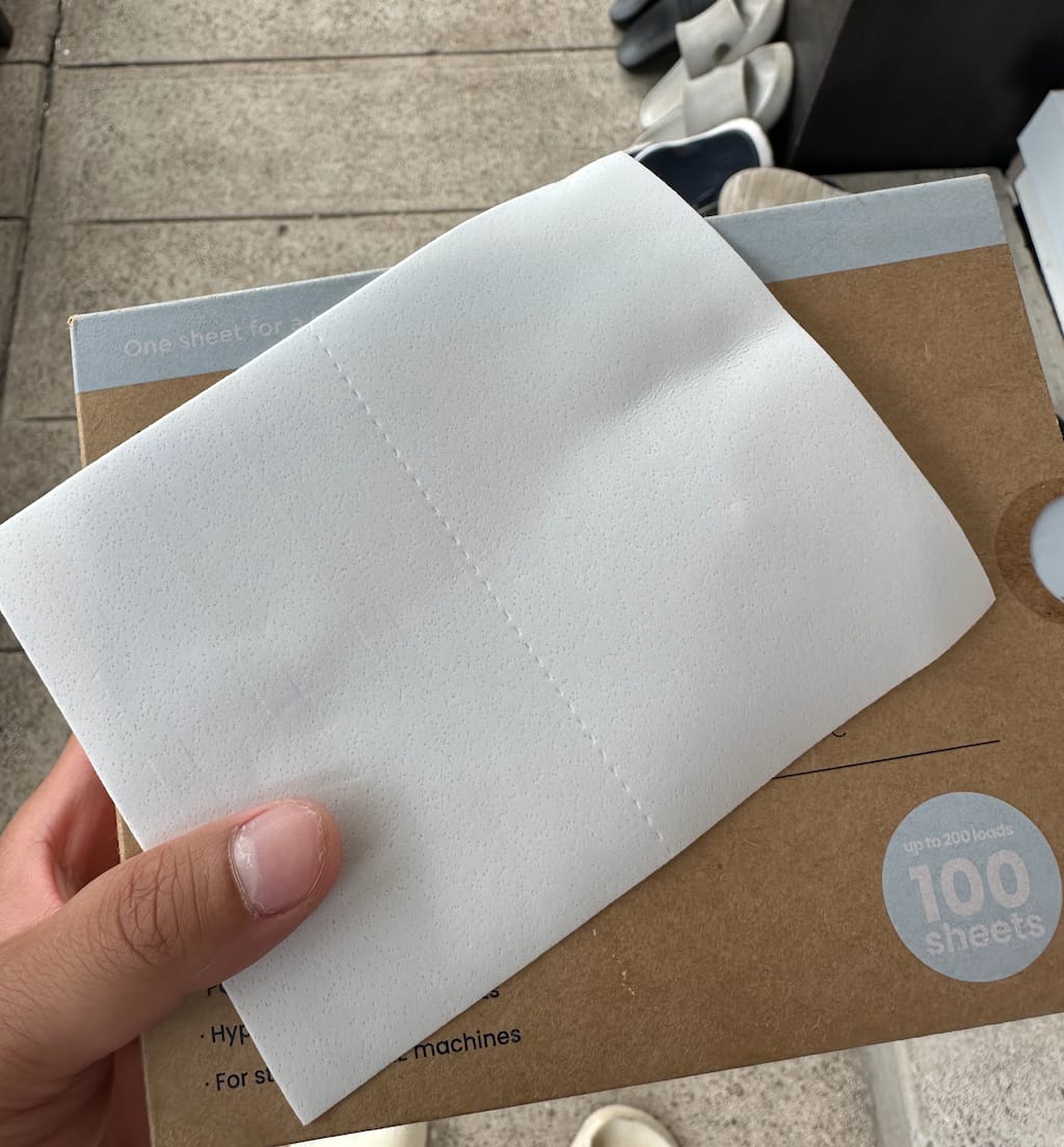 Customer photo review of Hook'd Laundry Detergent Sheet