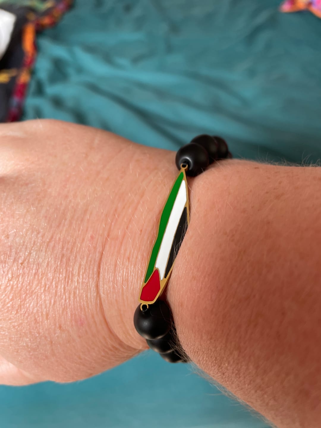Customer photo review of Palestine Bead Bracelet