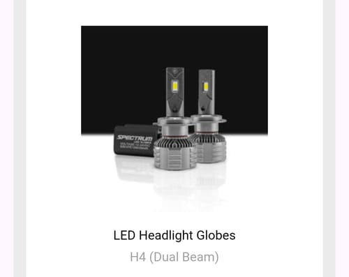 Customer photo review of LED Headlight Globes