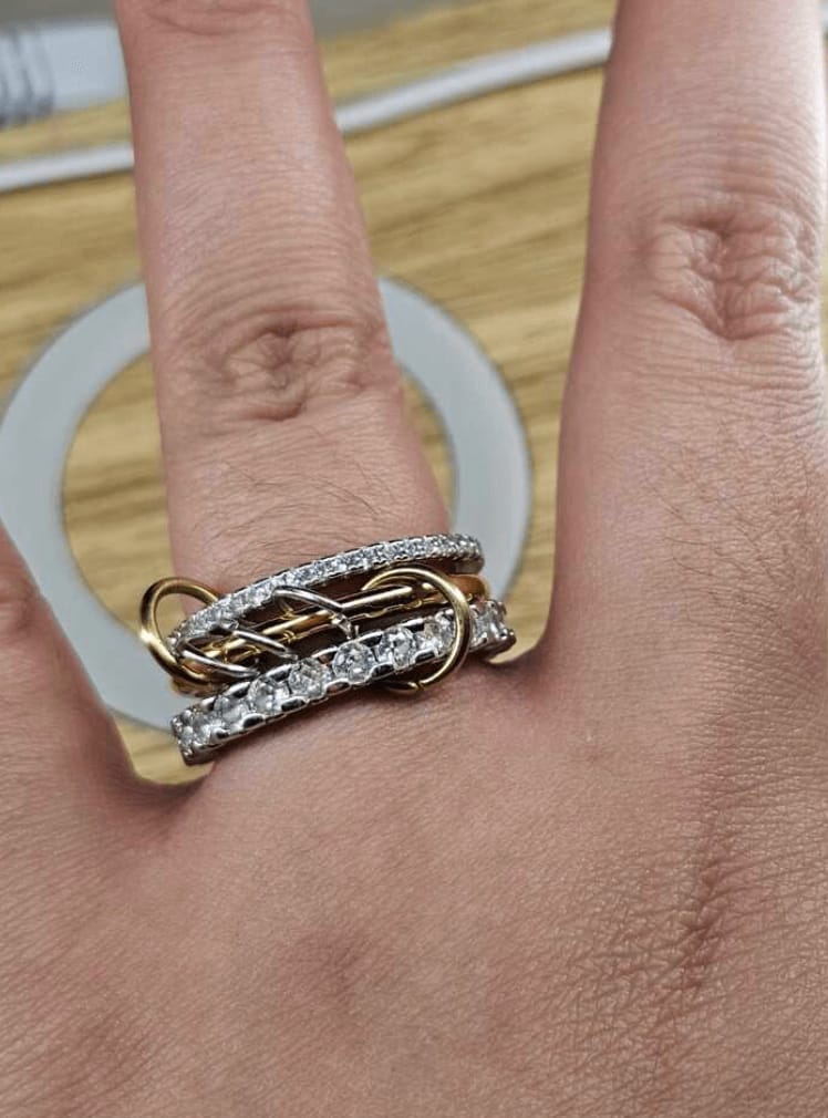 Customer photo review of Lumi Zirconia Sparkle Stacked Ring