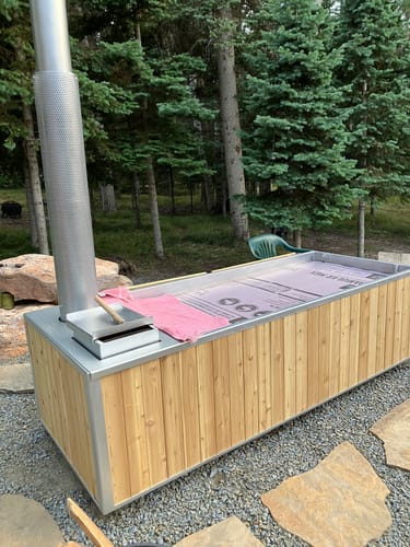 Customer photo review of Wood Burning Hot Tub