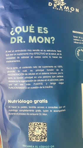 Customer photo review of CONTROL DIABETES / DR.MON 900g