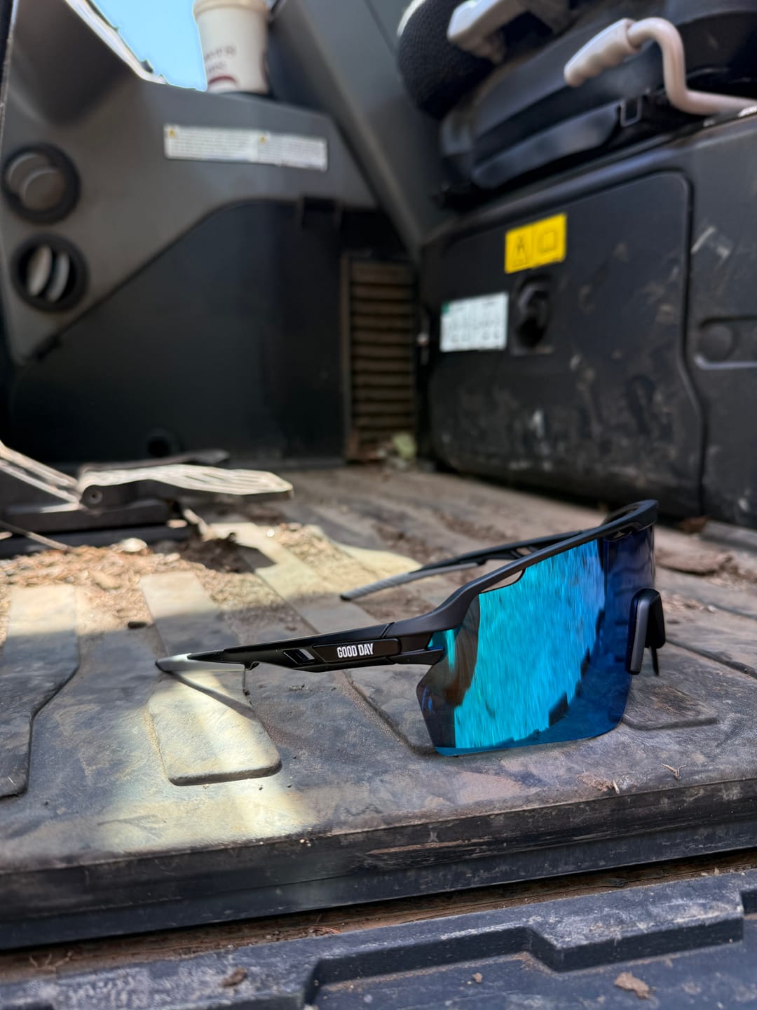 Customer photo review of The Jenna Sunglasses - Blue Lens
