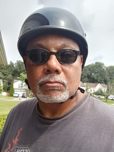Customer photo review of Smallest lightest DOT Beanie Helmet - Gloss Black / No Peak