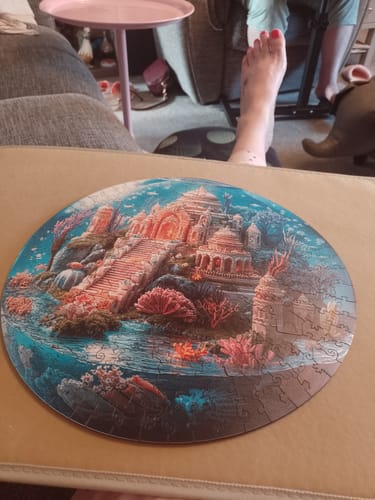 Customer photo review of Underwater Mandala Temple Wooden Jigsaw Puzzle