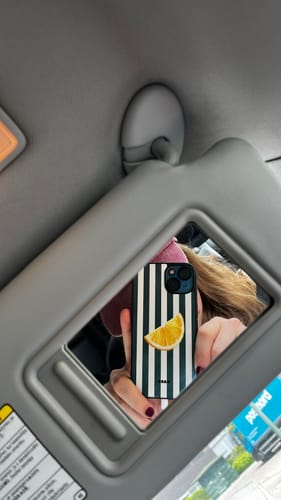 Customer photo review of iPhone 13 Hard Case – Lemon Stripes