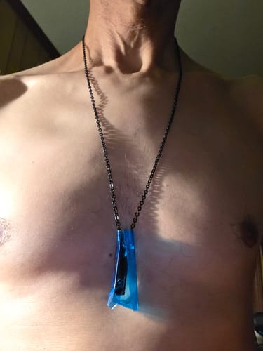 Customer photo review of Rectangle Bar Urn Pendant