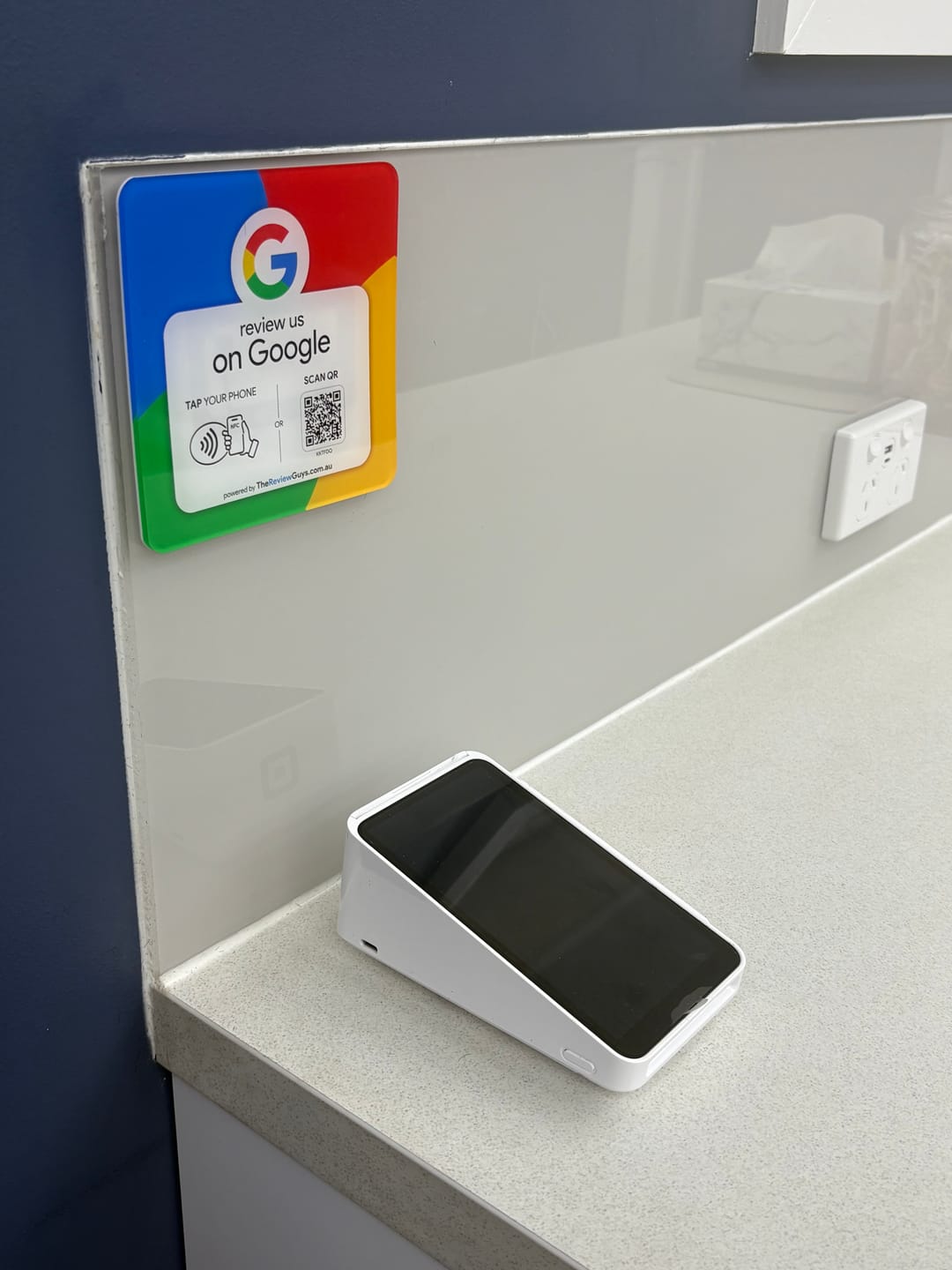 Customer photo review of Google Review NFC Plate +  QR Code