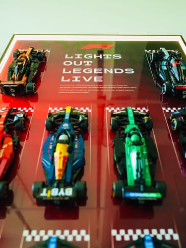 Customer photo review of LEGO™ LED Wall-Mount Frame for Speed Champions F1 10-Car Race Car – Team Edition