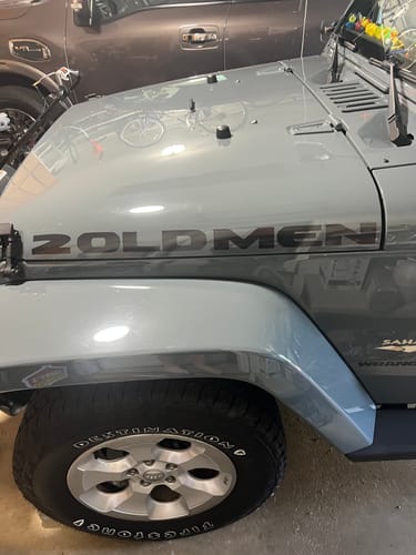 Customer photo review of Custom Hood Lettering | Set of 2