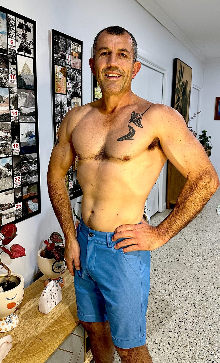 Customer photo review of Ultra-Stretch 9” Chino Shorts - Sky Blue