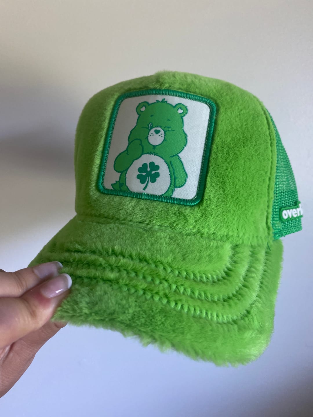 Customer photo review of OVERLORD X Care Bears:  Good Luck Bear Trucker Cap
