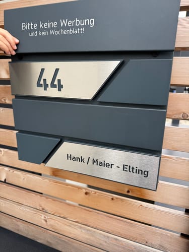 Customer photo review of Ersatzschild für AlbersDesign-Briefkästen