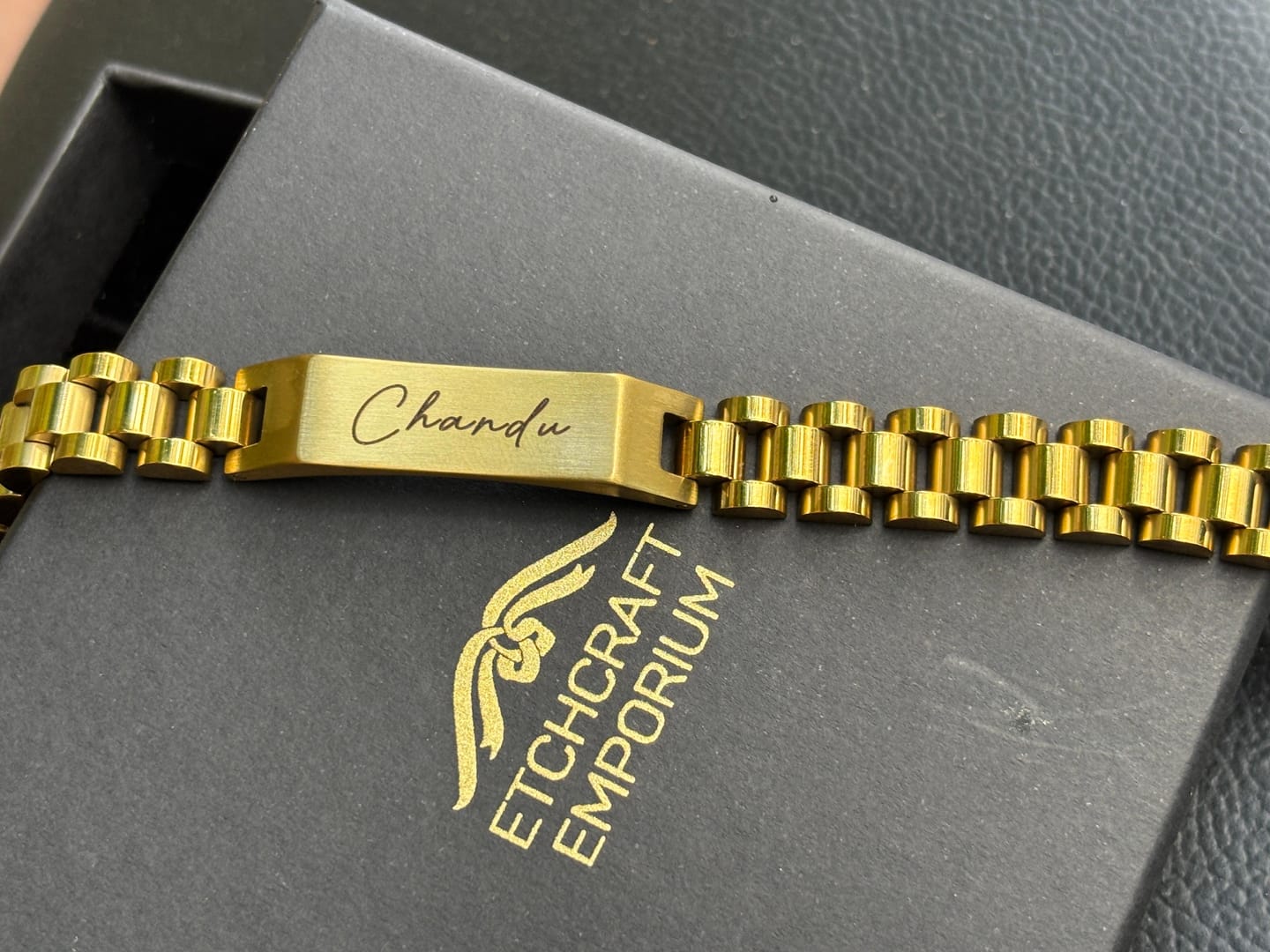 Customer photo review of Personalised Stark Bracelet