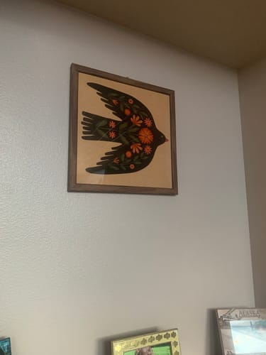 Customer photo review of Cascade Mountain Bird Art Print