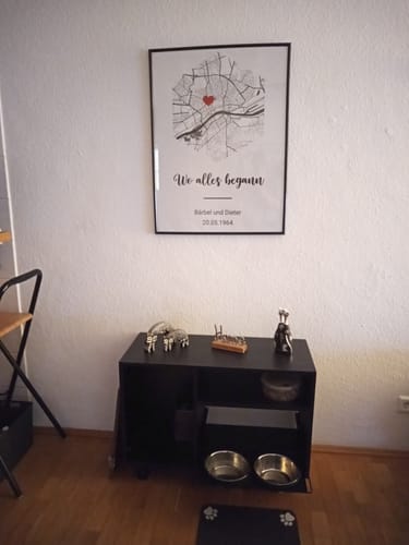 Customer photo review of Personalisiertes Poster - Wo alles begann No. 1