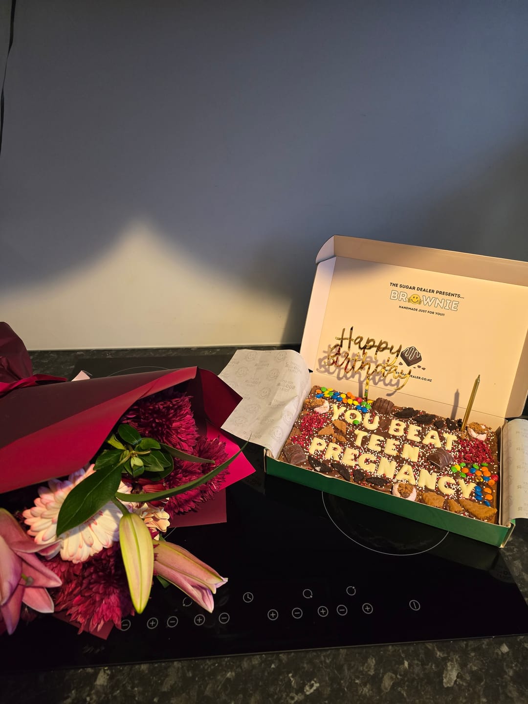 Customer photo review of Mega custom message loaded brownie