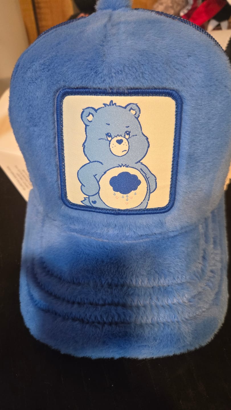 Customer photo review of OVERLORD X Care Bears:  Grumpy Bear Trucker Cap