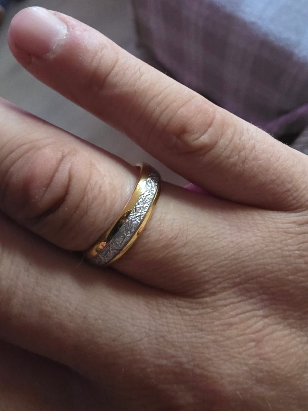 Customer photo review of The Golden Steel 6mm Wonder Ring