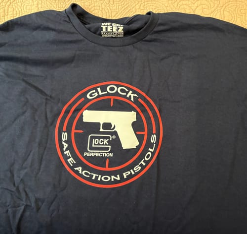 Customer photo review of Glock Perfection Target Logo T-Shirt