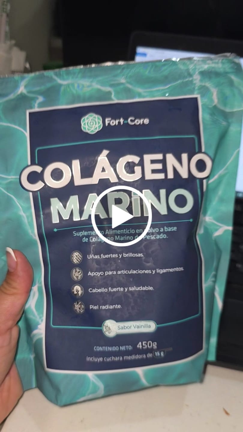 Customer video review of Colágeno marino Fort Core