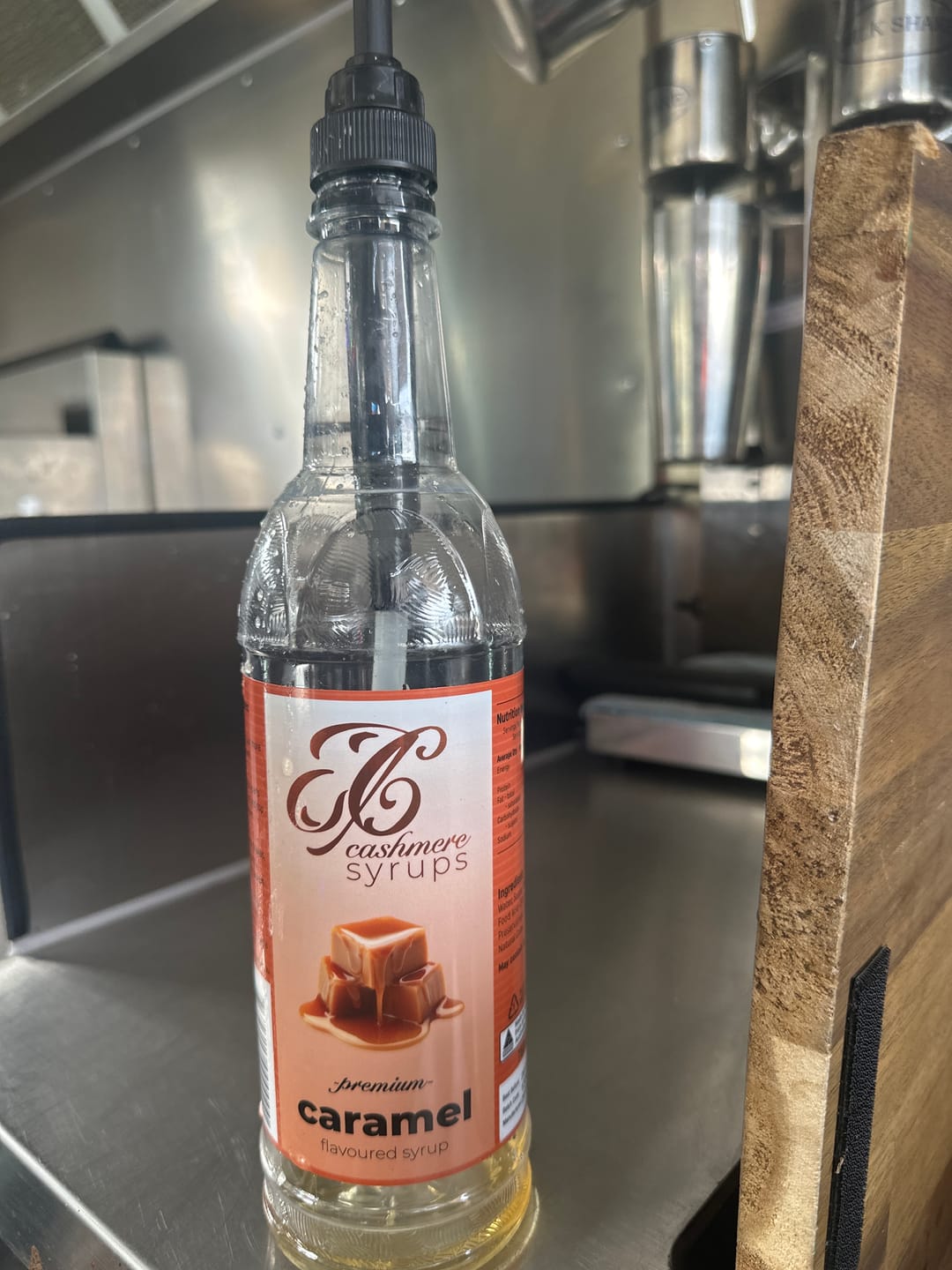 Customer photo review of Caramel Coffee Syrup
