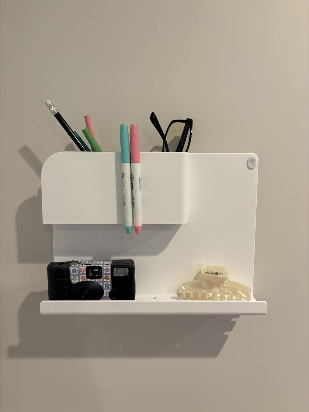 Customer photo review of WallShelfie - Floating Shelf Organizer - Wall Mounted Organizer