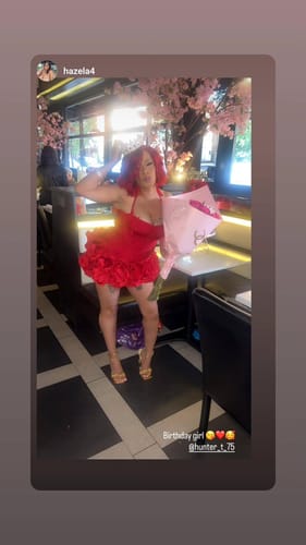 Customer photo review of Sophia Rose 3-D Skirt Set - Red