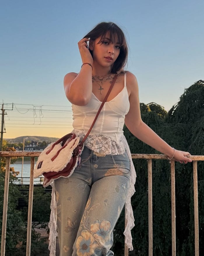 Customer photo review of Aelfric Eden Floral Baggy Jeans