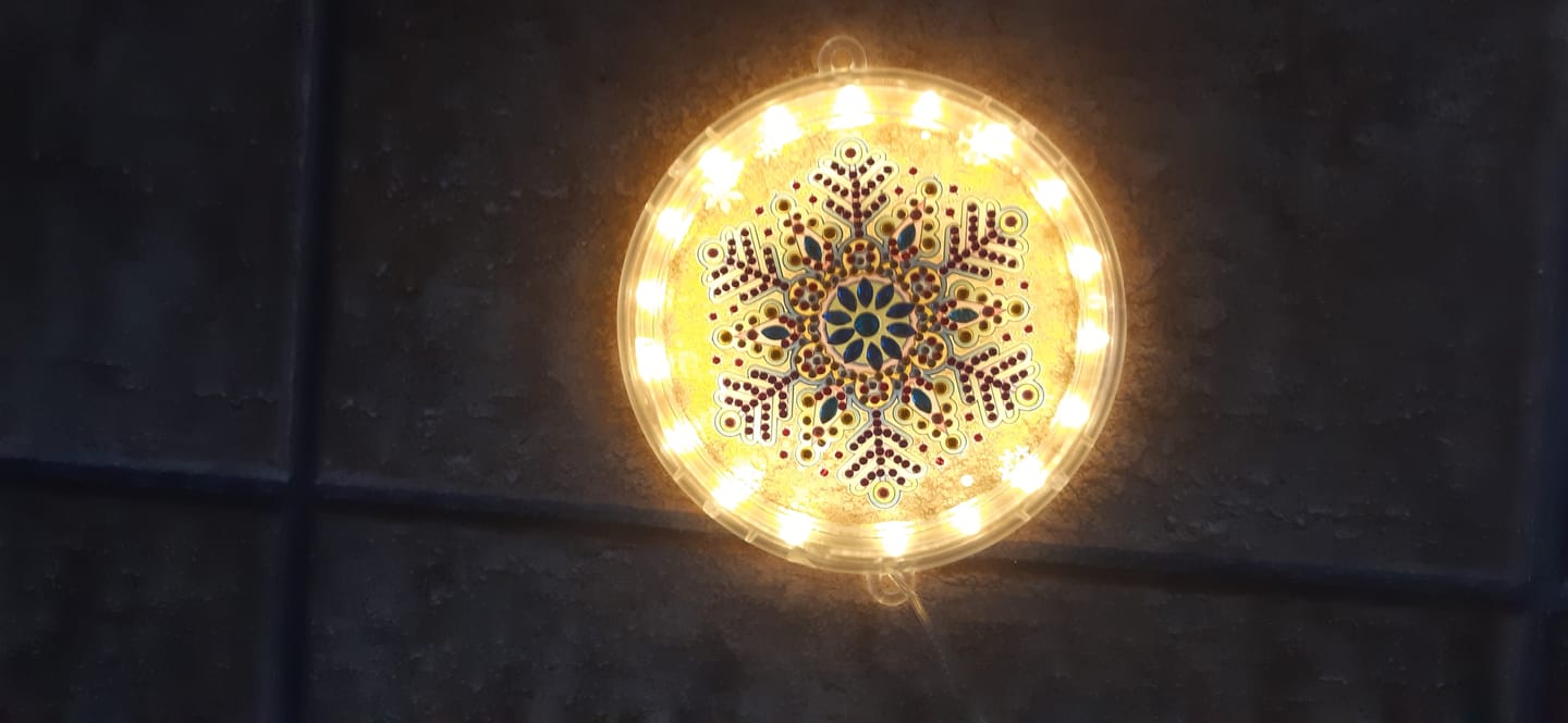 Customer photo review of "Festive" Crystal Art LED Hanging Decorations x2