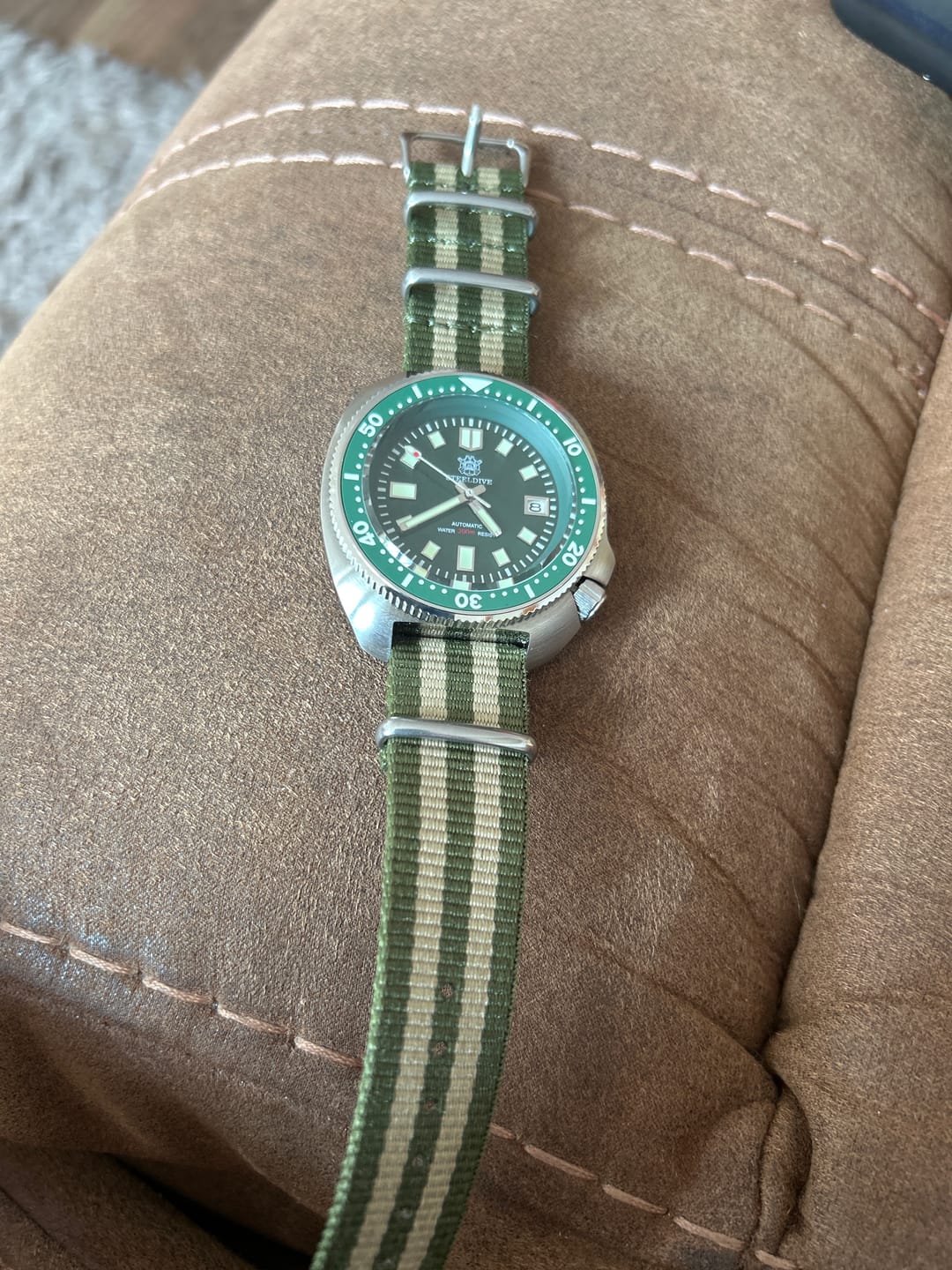 Customer photo review of Classic Military Style Strap -Olive Green and Khaki