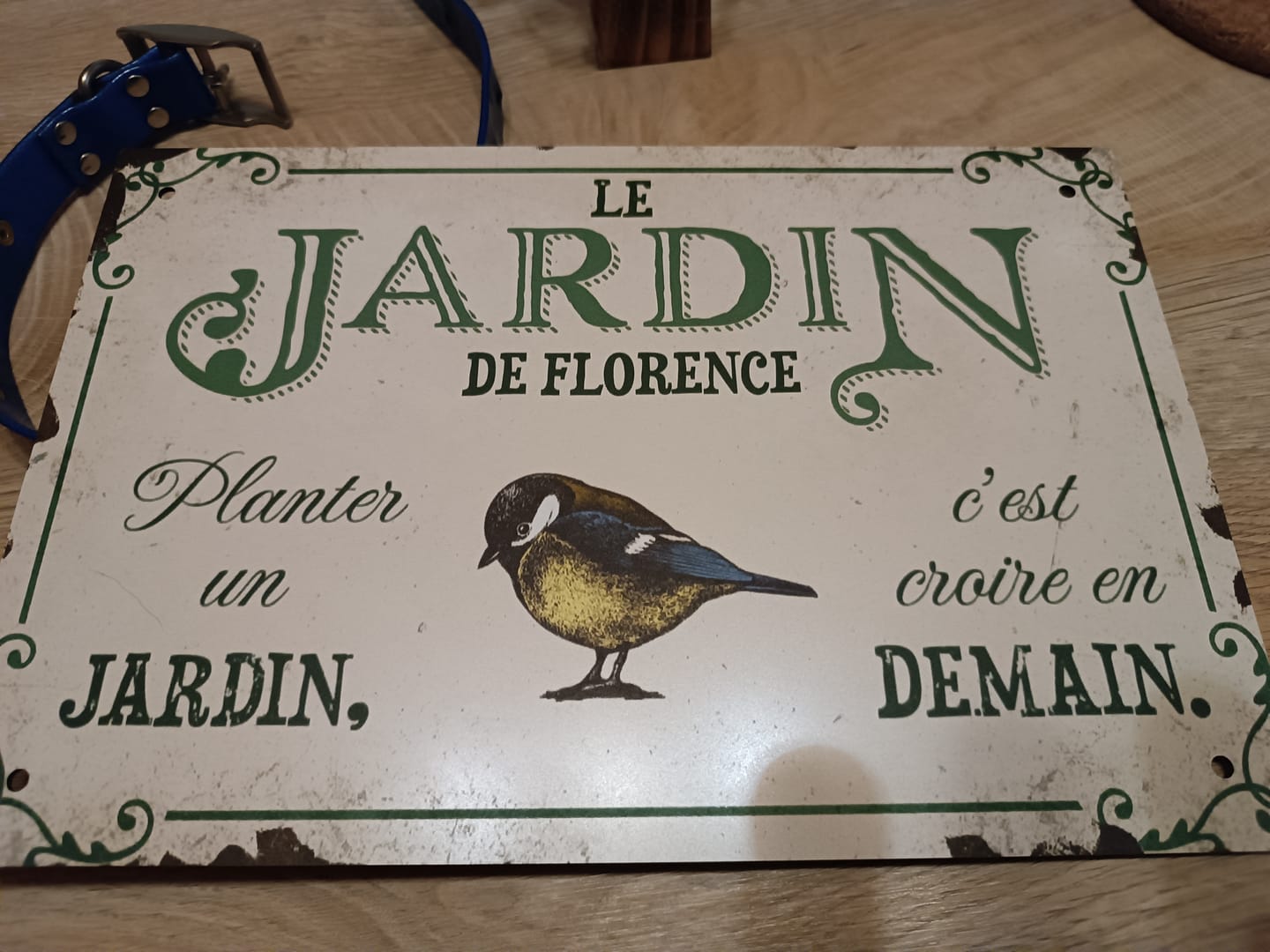 Customer photo review of Jardin | Pancarte Personnalisée