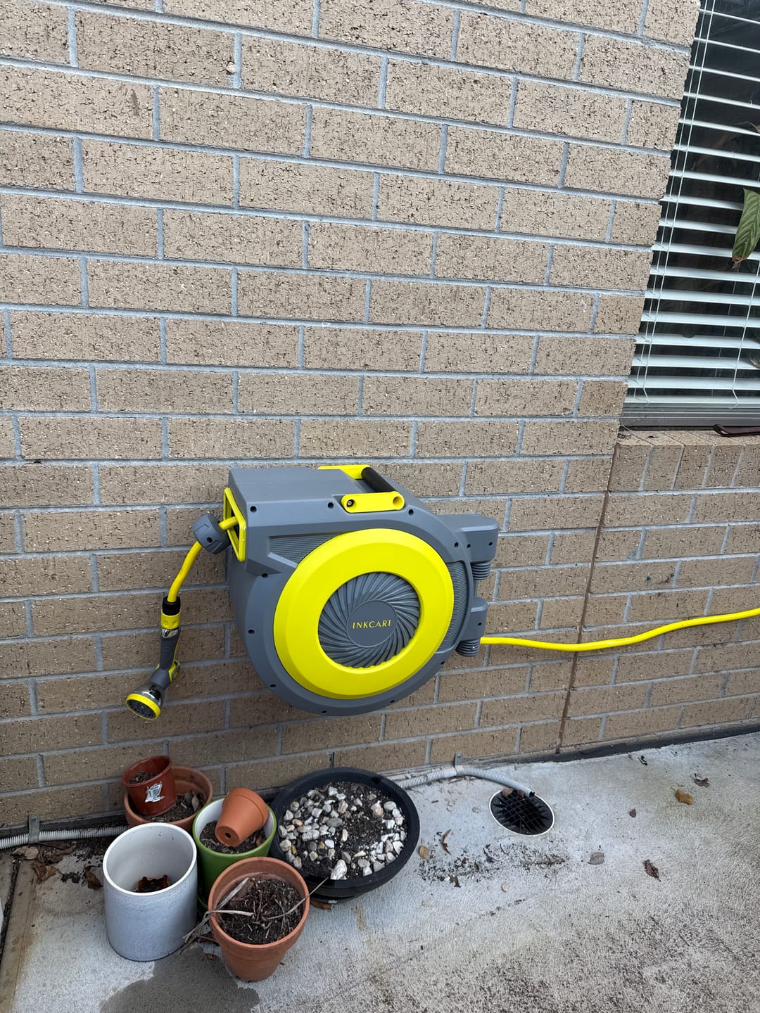 Customer photo review of 30m Retractable Garden Hose Reel.. Fully Installed