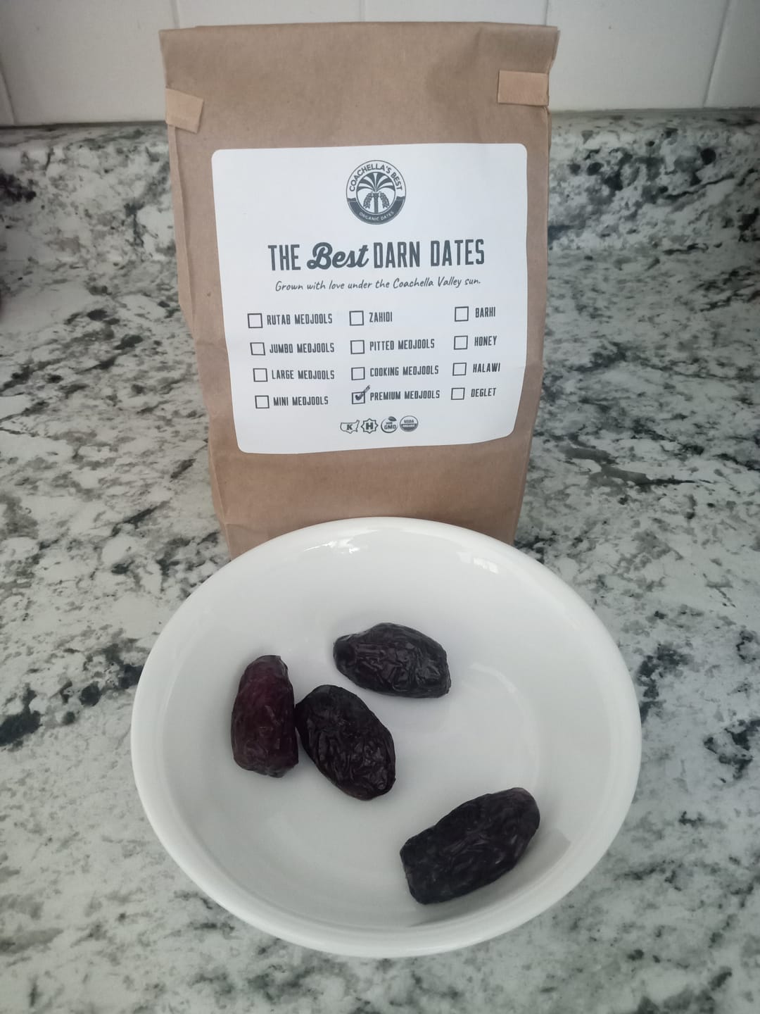 Customer photo review of Organic Premium Medjool Date Snack Packs