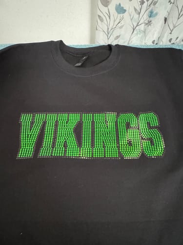 Customer photo review of Custom NUMBER Single Color SPANGLE Transfer