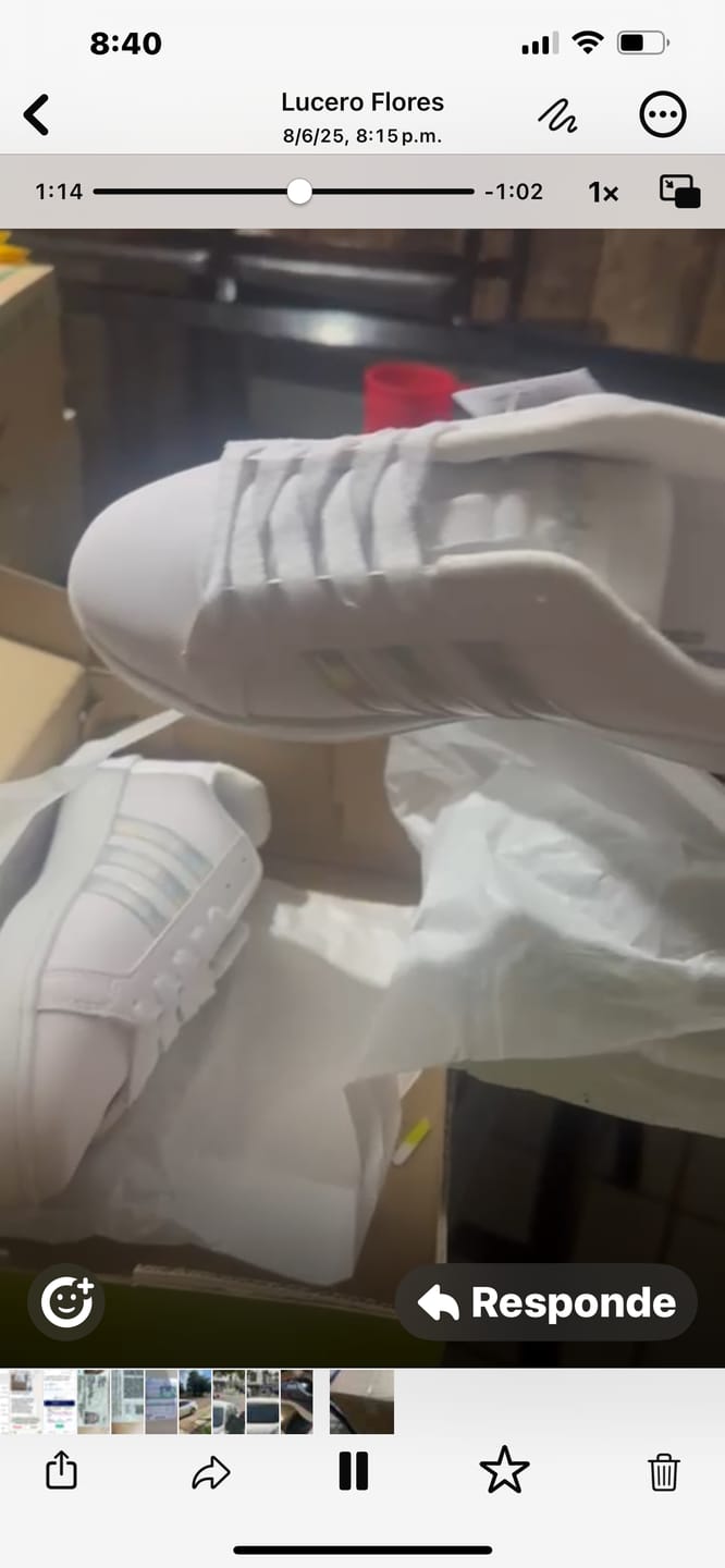 Customer photo review of Tenis Neo Grand Court Blanco Plata