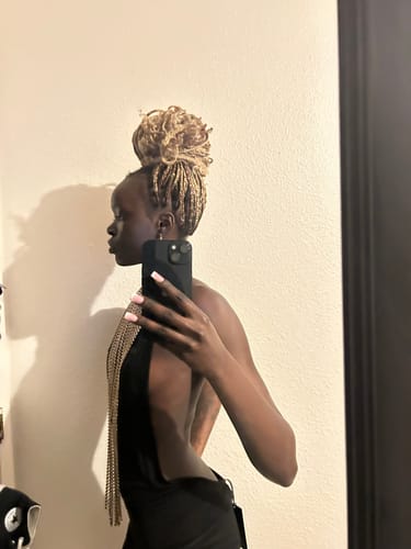 Customer photo review of Asymmetric Dress (Black)