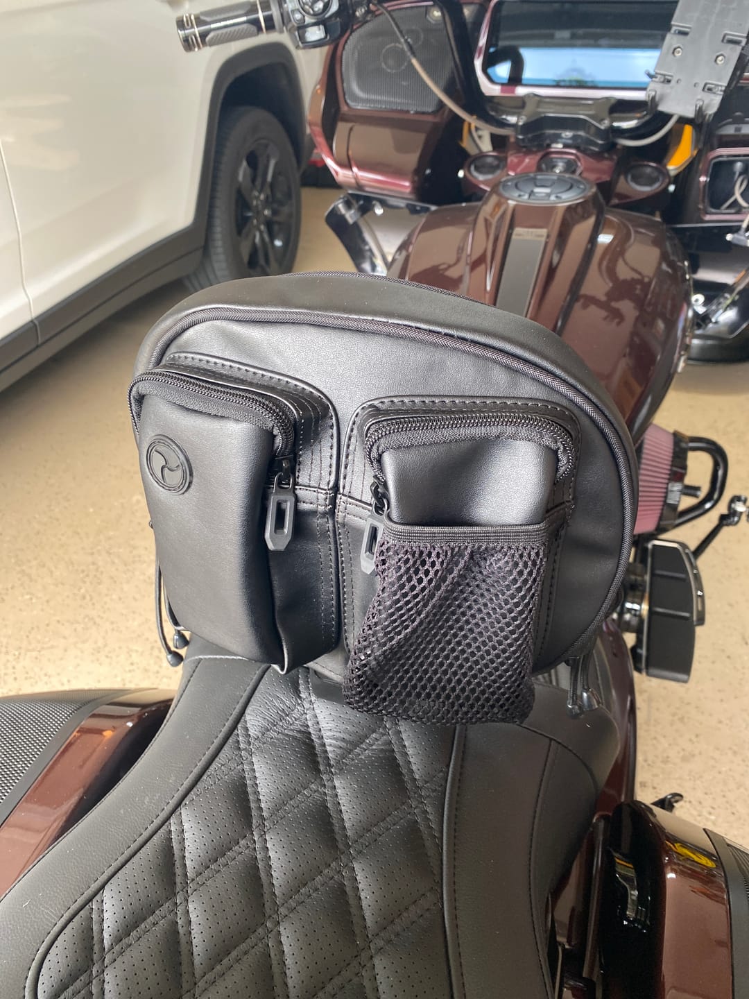 Customer photo review of 1L - Motorcycle Backrest Organizer Kit