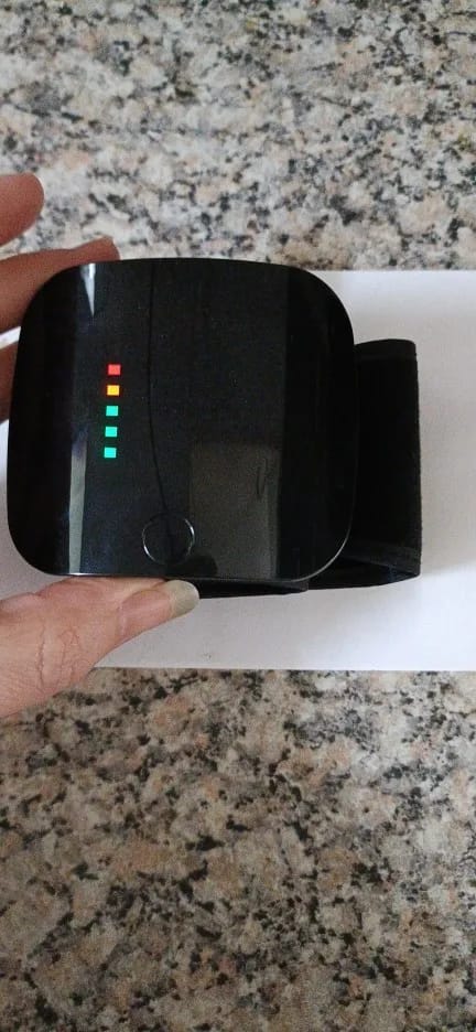 Customer photo review of Portable Wrist Blood Pressure Monitor